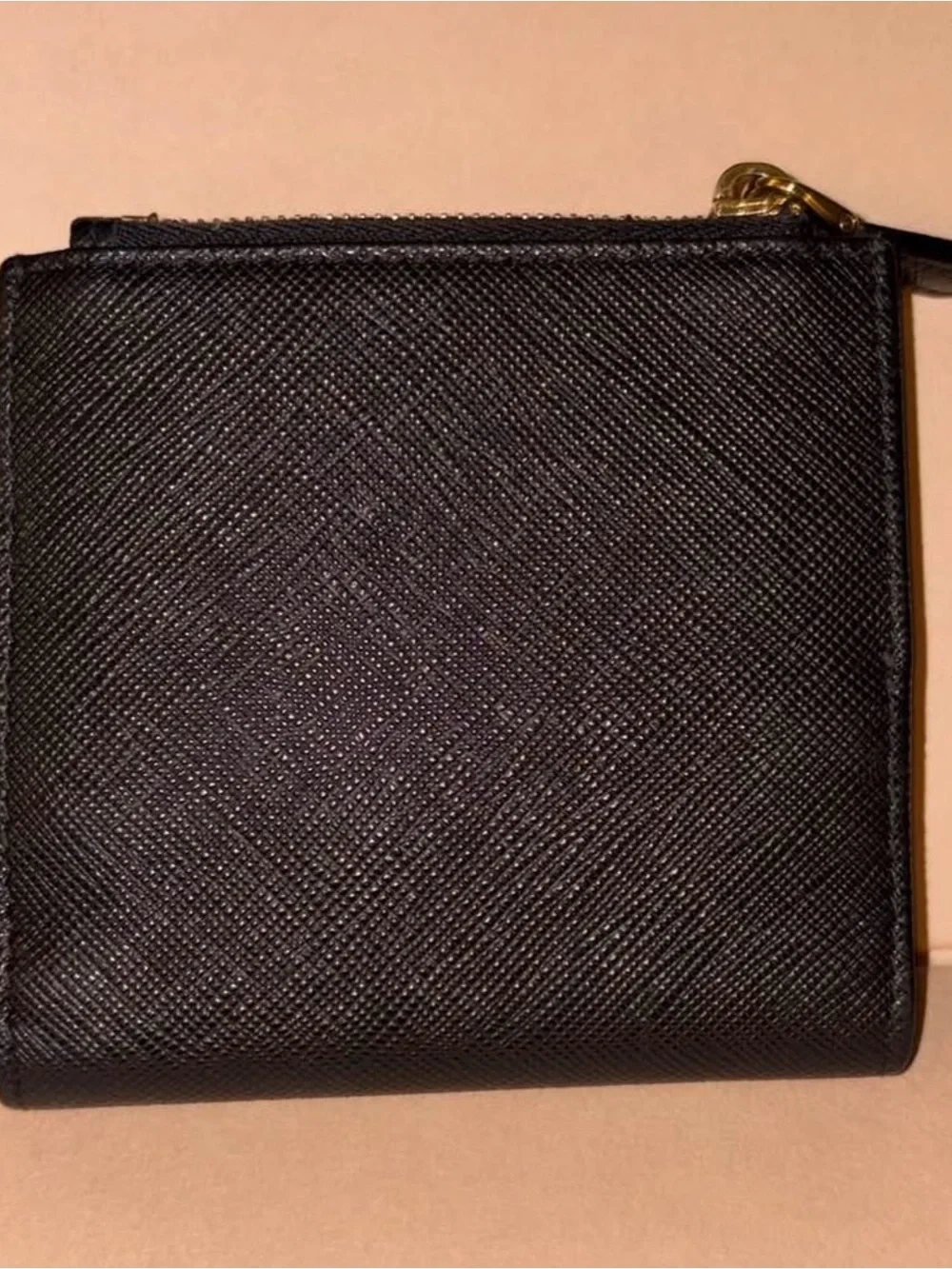 Prada small saffiano and smooth leather wallet
